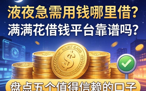 深夜急需用钱哪里借？满满花借钱平台靠谱吗？盘点五个值得信赖的口子