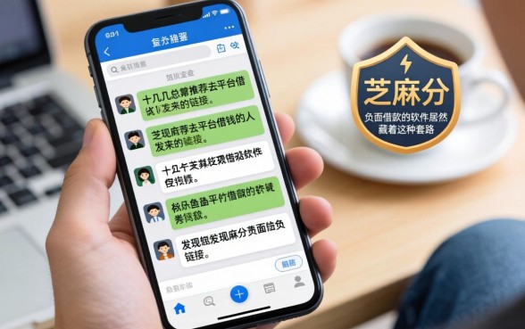 我翻遍了手机里那十几个总是推荐去平台借钱的人发来的链接，发现芝麻分负面借款的软件居然藏着这种套路