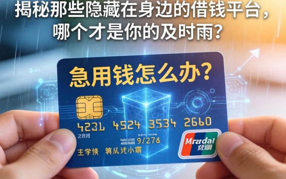 手里只有一张借记卡急用钱怎么办？揭秘那些隐藏在身边的借钱平台，哪个才是你的及时雨？