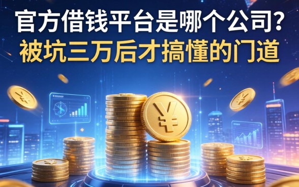 官方借钱平台是哪个公司？被坑三万后才搞懂的门道