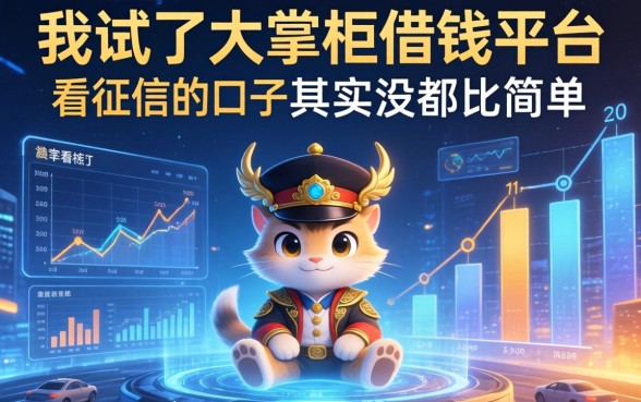我试了大掌柜借钱平台，发现不看征信的口子其实没那么简单