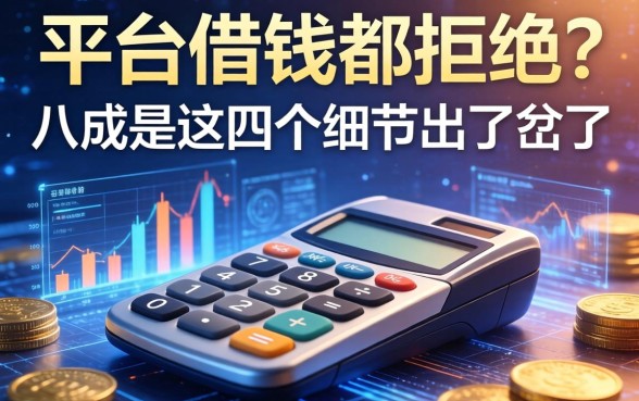 平台借钱都拒绝？八成是这四个细节出了岔子
