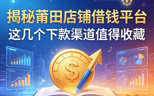 揭秘莆田店铺借钱平台：这几个下款渠道值得收藏