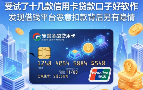 我试了十几款信用卡贷款口子好软件，发现借钱平台恶意扣款背后另有隐情