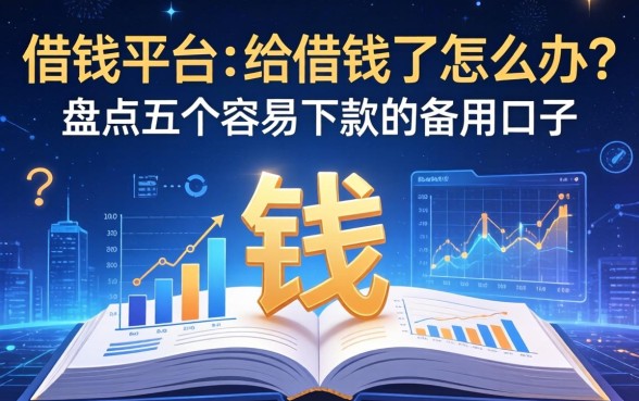 借钱平台不给借钱了怎么办？盘点五个容易下款的备用口子