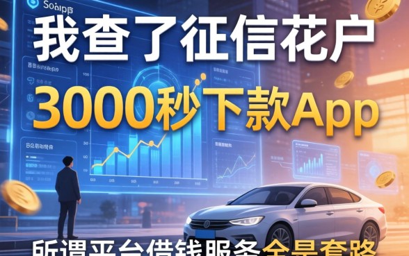 我查了征信花户3000秒下款app，发现所谓平台借钱服务全是套路