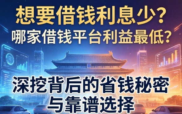 想要借钱利息少？哪家借钱平台利益最低？深挖背后的省钱秘密与靠谱选择