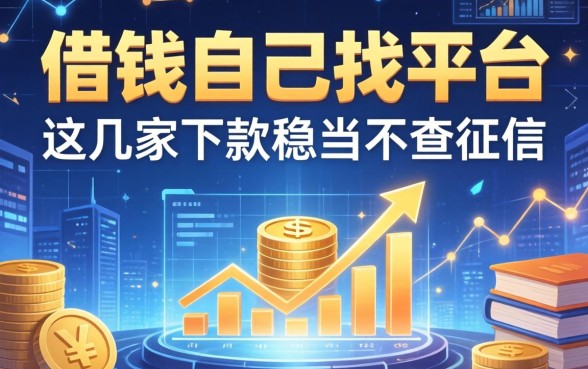 借钱自己找平台，这几家下款稳当不查征信