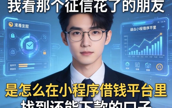 我看那个征信花了的朋友，是怎么在小程序借钱平台里找到还能下款的口子