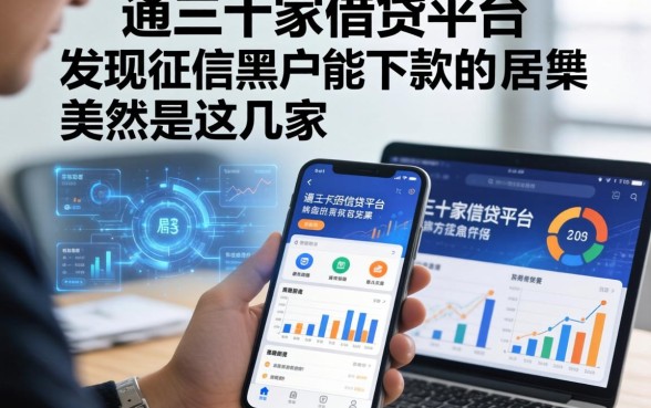 我翻了三十家借贷平台，发现征信黑户能下款的居然是这几家