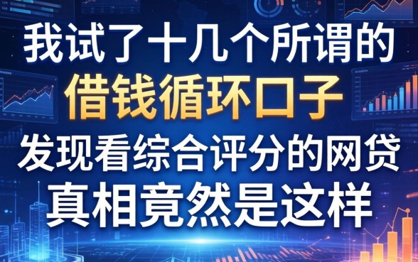 我试了十几个所谓的借钱循环口子，发现不看综合评分的网贷真相竟然是这样