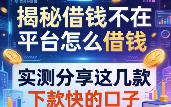 揭秘借钱不在平台怎么借钱，实测分享这几款下款快的口子