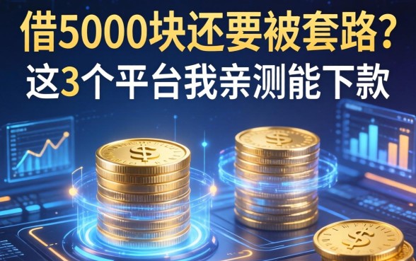 借5000块还要被套路?这3个平台我亲测能下款