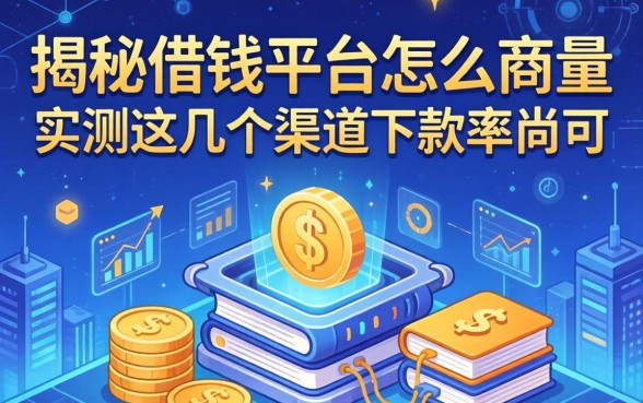 揭秘借钱平台怎么商量，实测这几个渠道下款率尚可