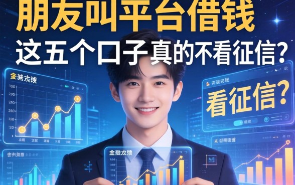 朋友叫平台借钱，这五个口子真的不看征信吗？