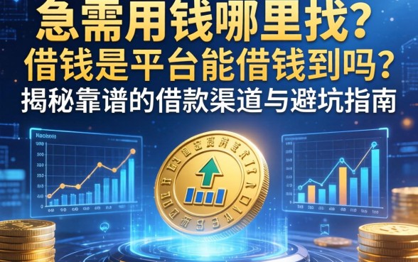 急需用钱哪里找？借钱是平台能借钱到吗？揭秘靠谱的借款渠道与避坑指南