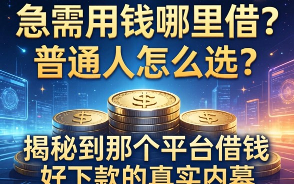 急需用钱哪里借？普通人怎么选？揭秘到那个平台借钱好下款的真实内幕
