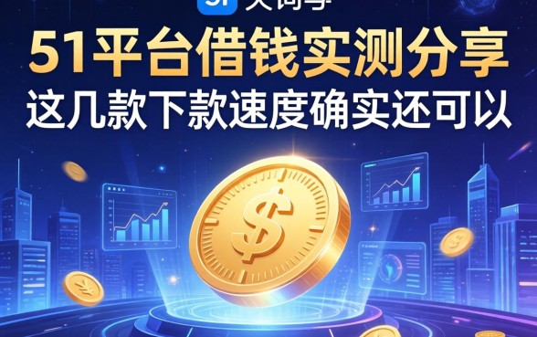 51平台借钱实测分享，这几款下款速度确实还可以