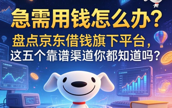 急需用钱怎么办？盘点京东借钱旗下平台，这五个靠谱渠道你都知道吗？