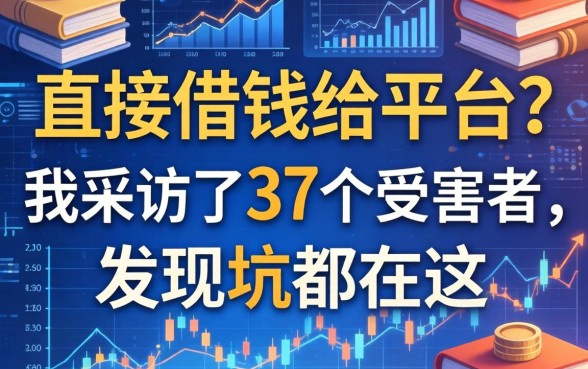 直接借钱给平台？我采访了37个受害者，发现坑都在这