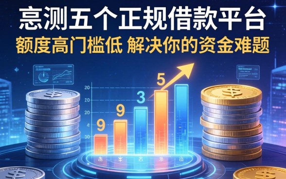 实测五个正规借款平台，额度高门槛低，解决你的资金难题