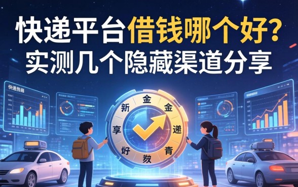 快递平台借钱哪个好？实测几个隐藏渠道分享