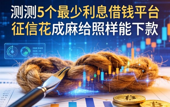 实测这5个最少利息借钱平台，征信花成麻花照样能下款