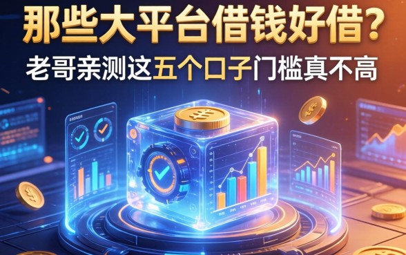 那些大平台借钱好借？老哥亲测这五个口子门槛真不高