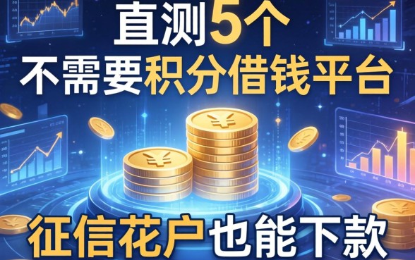 实测5个不需要积分借钱的平台，征信花户也能下款