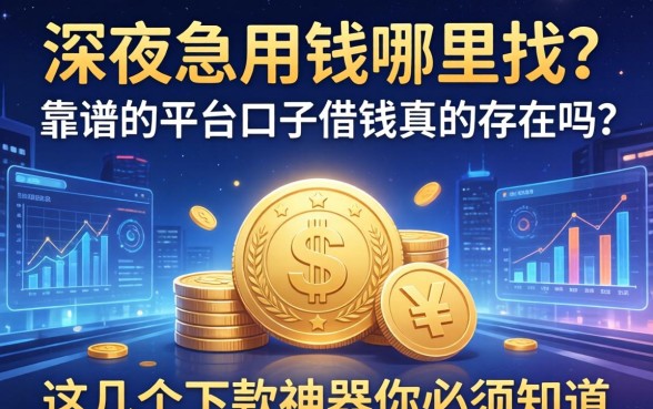 深夜急用钱哪里找？靠谱的平台口子借钱真的存在吗？这几个下款神器你必须知道