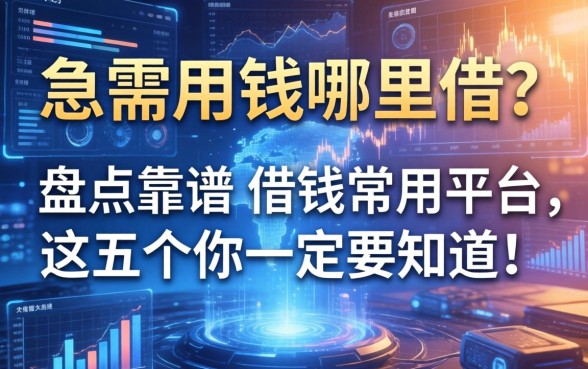 急需用钱哪里借？盘点靠谱的借钱常用平台，这五个你一定要知道！