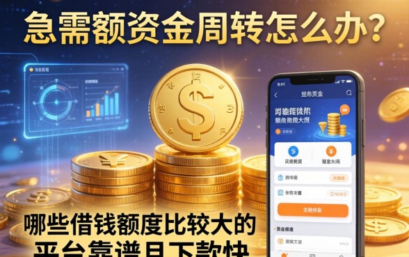 急需大额资金周转怎么办？哪些借钱额度比较大的平台靠谱且下款快？