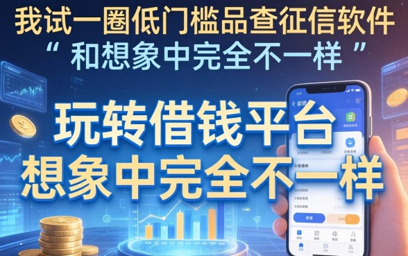 我试了一圈低门槛不查征信的软件，发现玩转借钱平台和想象中完全不一样