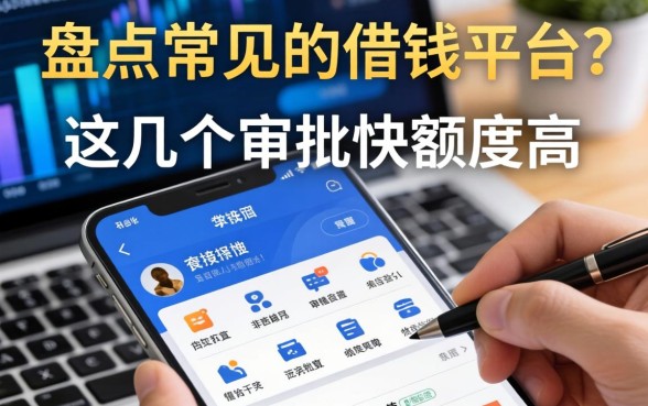 盘点常见的借钱平台有哪些，这几个审批快额度高