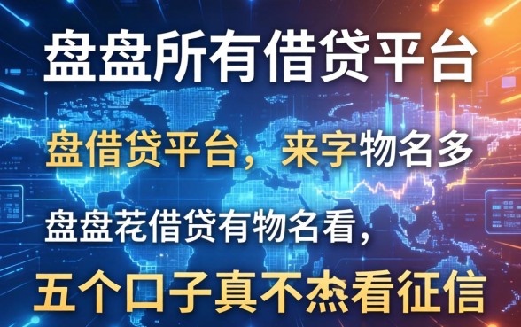 盘点所有借钱平台名称：这五个口子真不怎么看征信