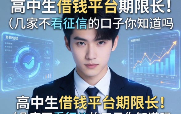 高中生借钱平台期限长，这几家不看征信的口子你知道吗