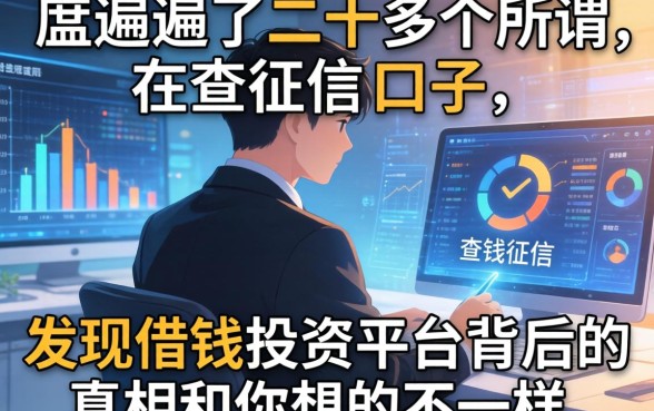我翻遍了二十多个所谓不查征信的口子,发现借钱投资平台背后的真相和你想的不一样