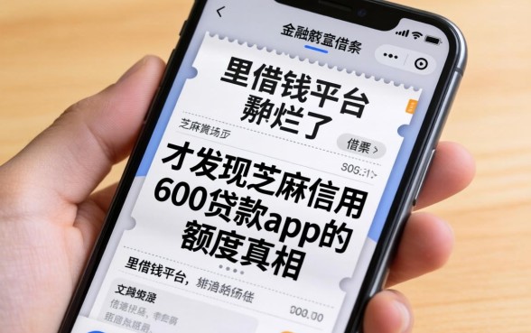 我翻烂了手机里借钱平台借条，才发现芝麻信用600贷款app的额度真相