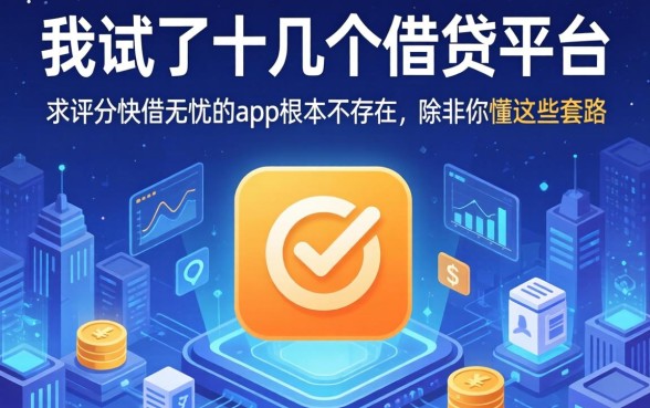 我试了十几个借贷平台，发现不求评分快借无忧的app根本不存在，除非你懂这些套路