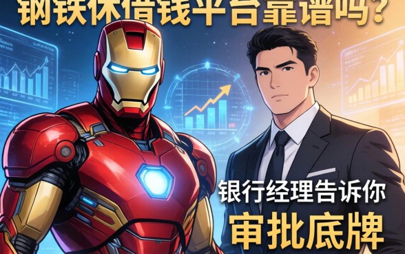 钢铁侠借钱平台靠谱吗？银行经理告诉你审批底牌