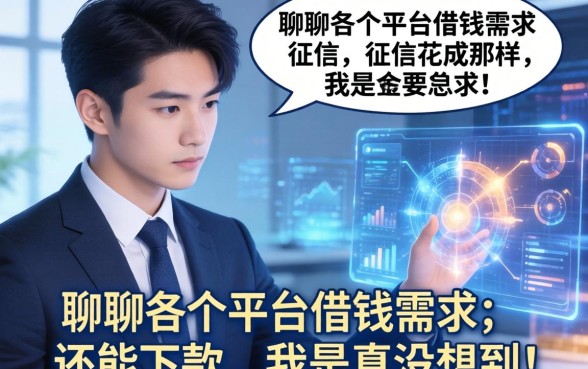 聊聊各个平台借钱需求：征信花成那样还能下款，我是真没想到