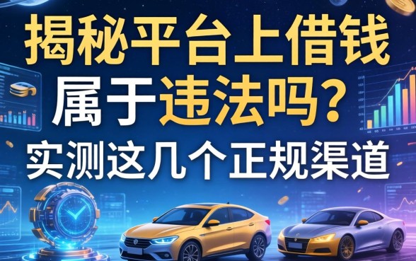 揭秘平台上借钱属于违法吗？实测这几个正规渠道