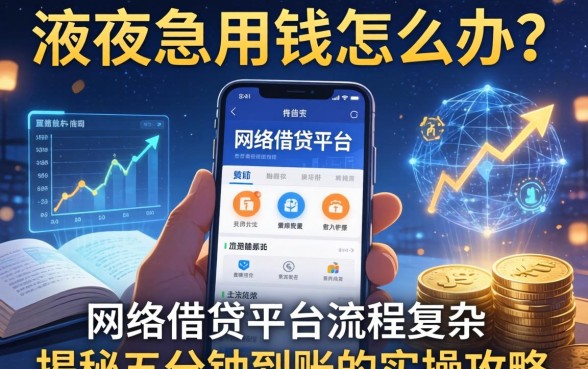 深夜急用钱怎么办？网络借钱平台流程复杂吗？揭秘五分钟到账的实操攻略