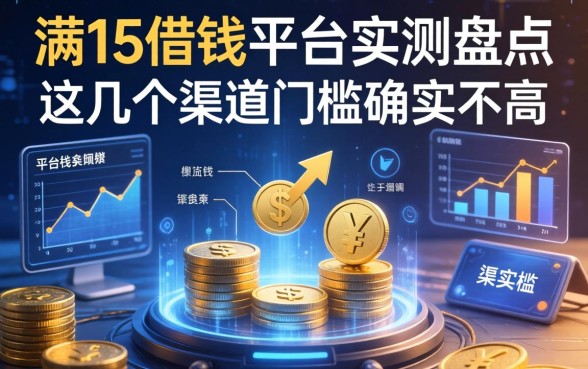 满15借钱平台实测盘点，这几个渠道门槛确实不高