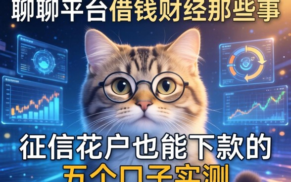 聊聊平台借钱财经那些事：征信花户也能下款的五个口子实测