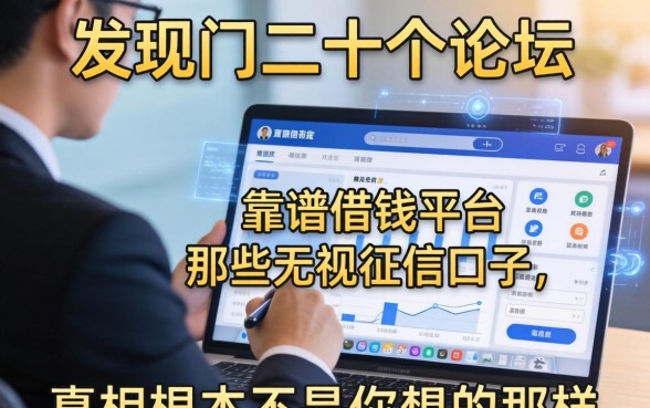 我翻了二十个论坛，发现靠谱的借钱平台和那些无视征信的口子，真相根本不是你想的那样
