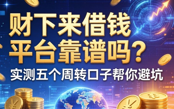 财下来借钱平台靠谱吗？实测五个周转口子帮你避坑