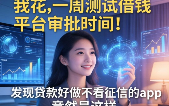 我花了一周测试借钱平台审批时间，发现贷款好做不看征信的app竟然是这样