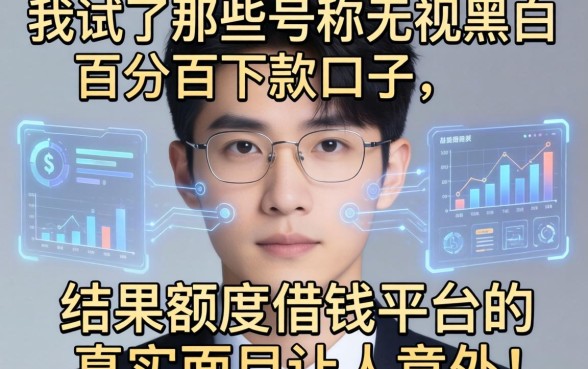 我试了那些号称无视黑白百分百下款的口子，结果额度借钱平台的真实面目让人意外