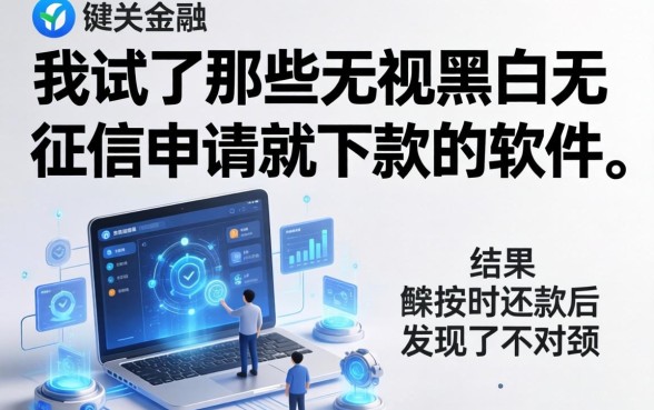 我试了那些无视黑白无视征信申请就下款的软件，结果按时还款后发现了不对劲